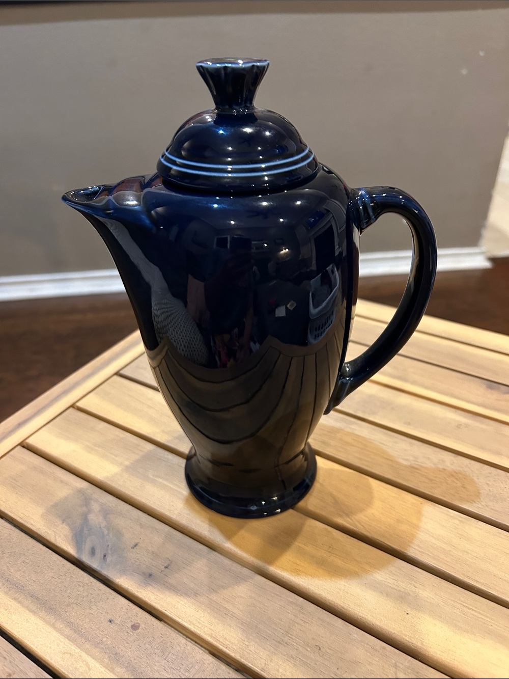 Fiestaware cobalt blue coffee server.